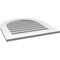 Ekena Millwork Round Top Surface Mount PVC Gable Vent: Functional, w/ 3-1/2"W x 1"P Standard Frame, 26"W x 28"H GVPRT26X2801SF - alternate 2